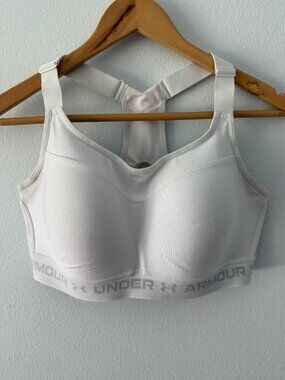 Under Armour White Compression Sports Bra 36D